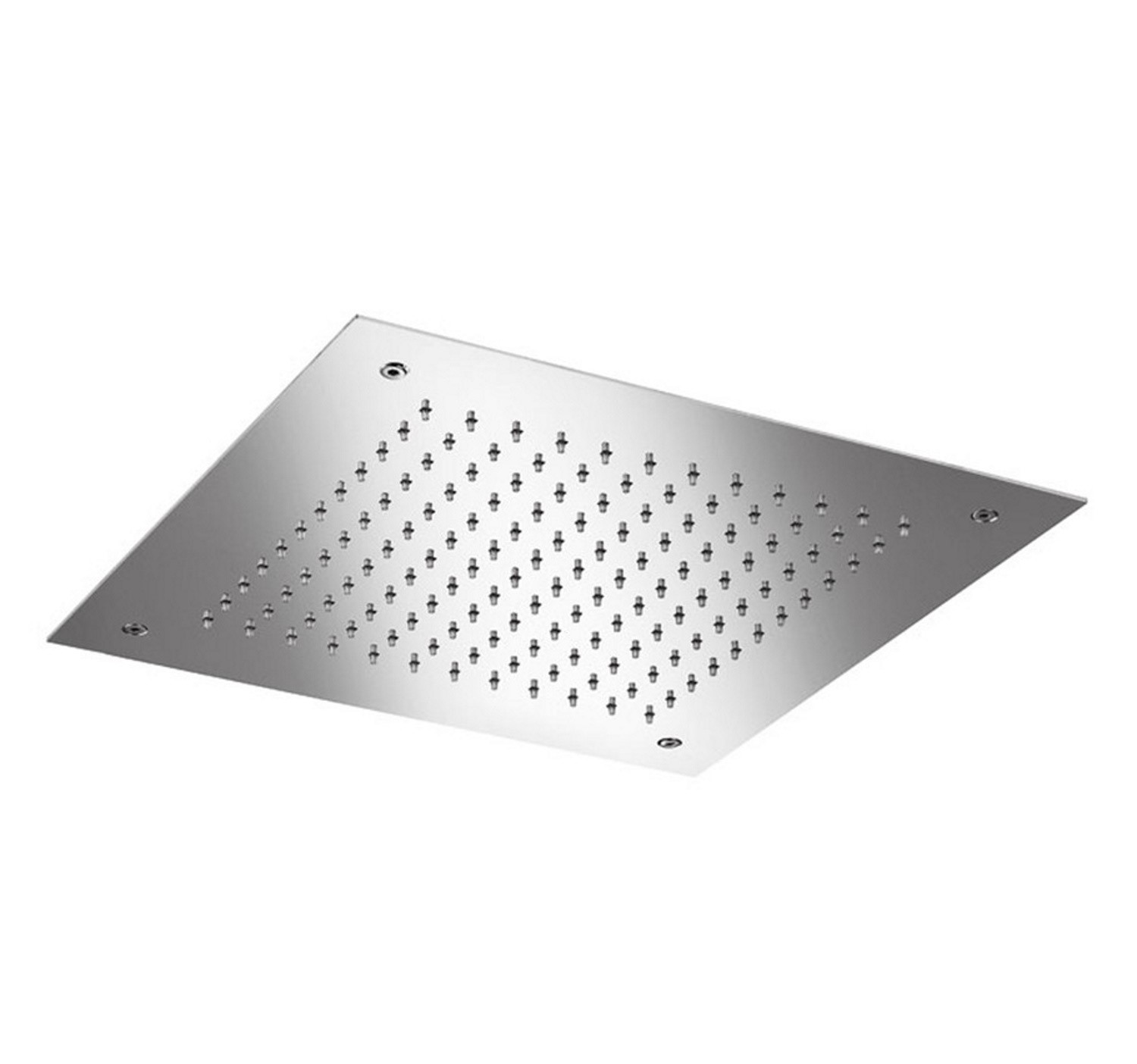 Hotbath Mate Vierkante Inbouw Hoofddouche 38 cm Geborsteld Nikkel