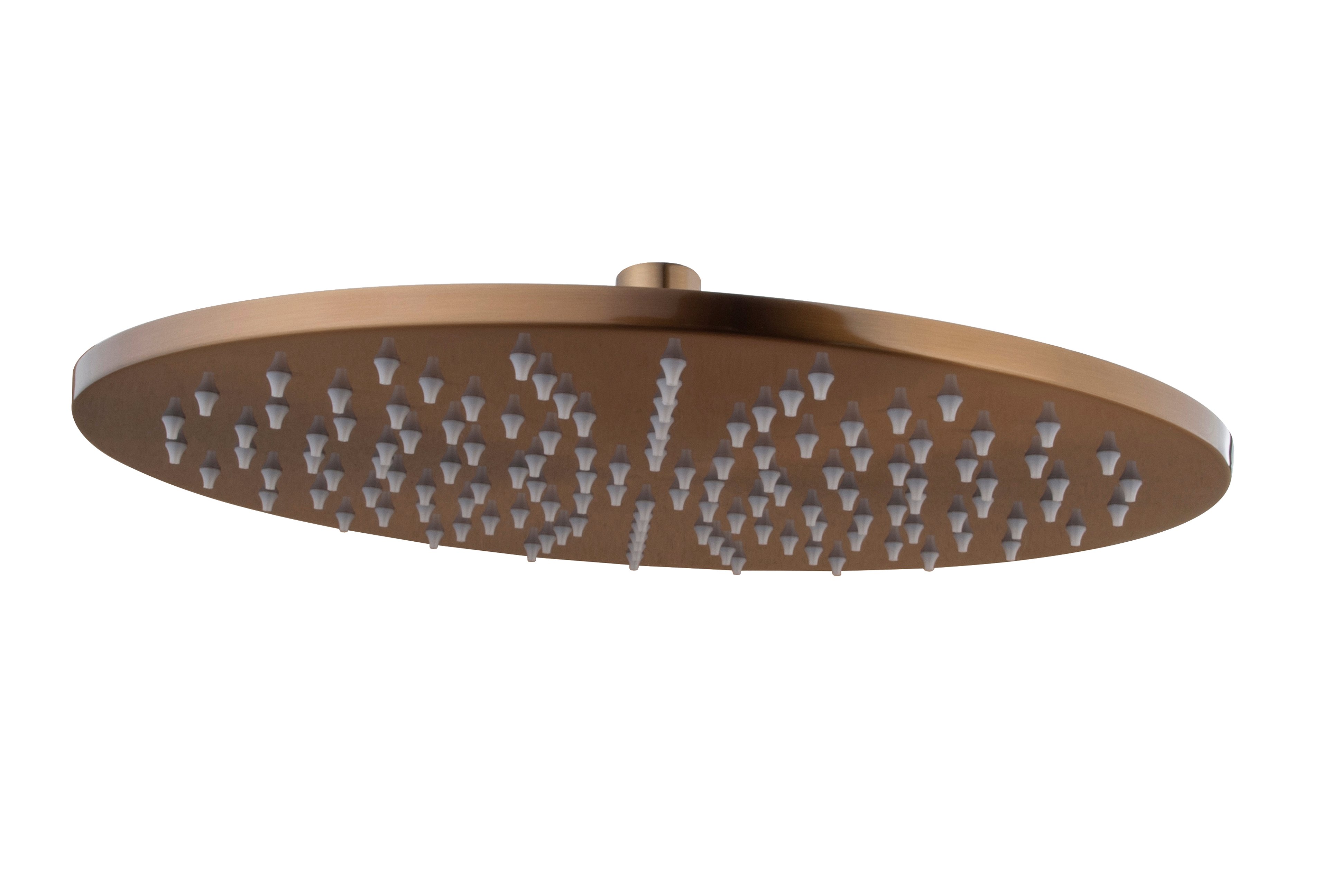 Caral hoofddouche rond 25 x 0.8 cm geborsteld brons koper