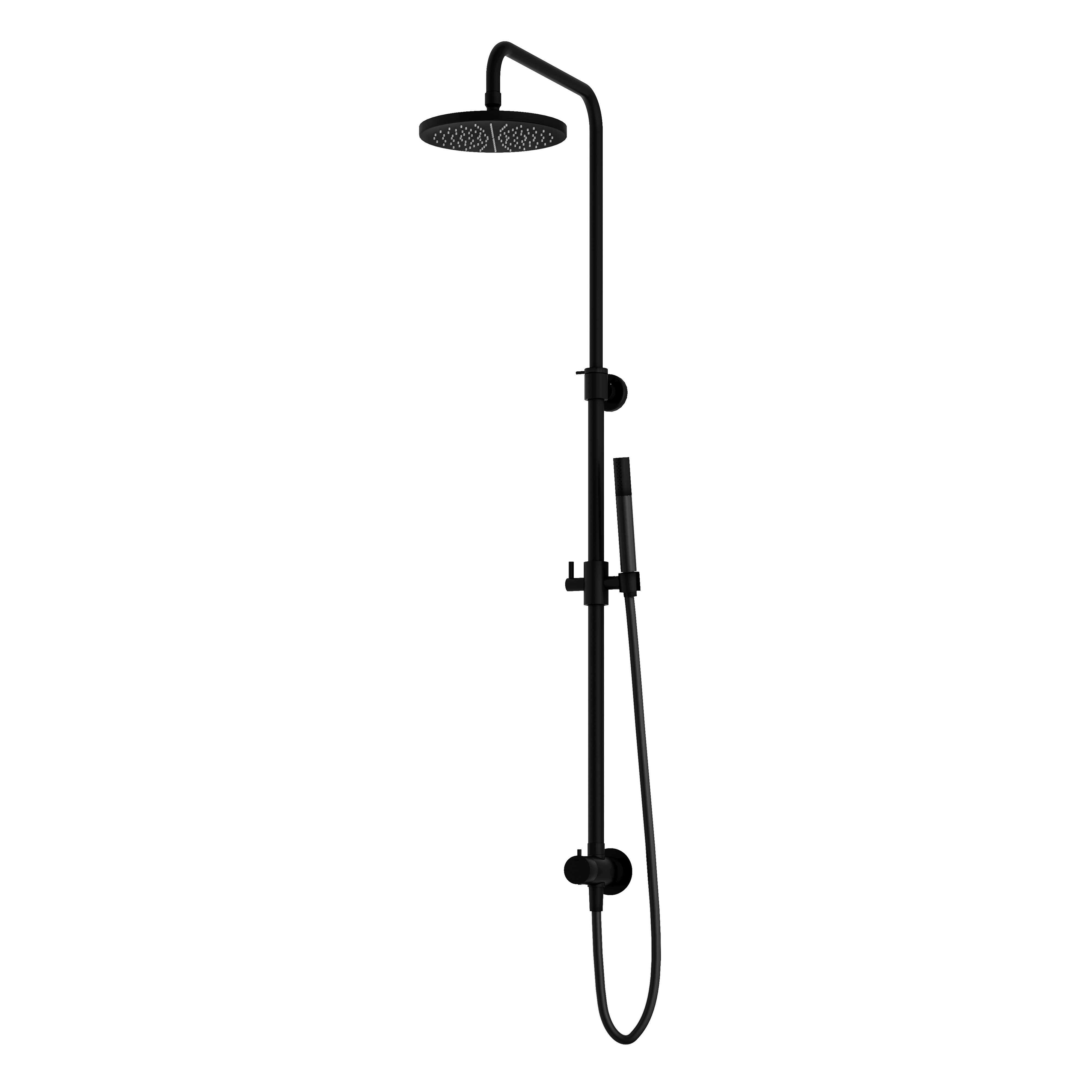 Hotbath Cobber Opbouw Regendoucheset Met Omstel, Hoofddouche 20cm En Staafhanddouche Mat Zwart
