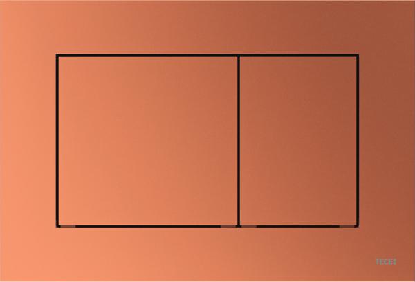 TECEnow WC-bedieningsplaat Voor Duospoeltechniek Roodbrons Metallic