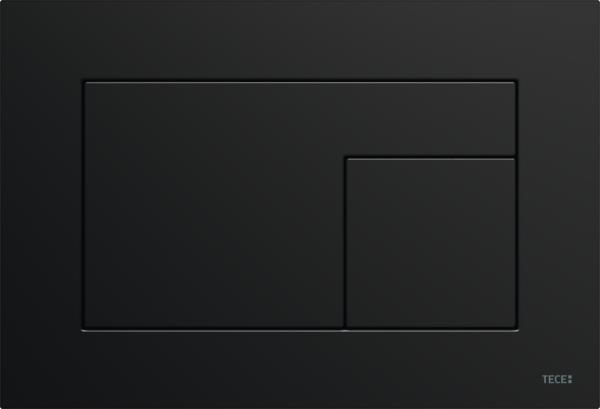 TECEvelvet WC-bedieningsplaat Voor Duospoeltechniek Zwart