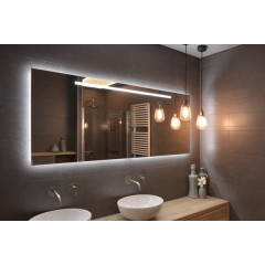 Looox 160 x 70 cm Spiegel met verlichting en verwarming, directe en indirecte (LED) verlichting rondom