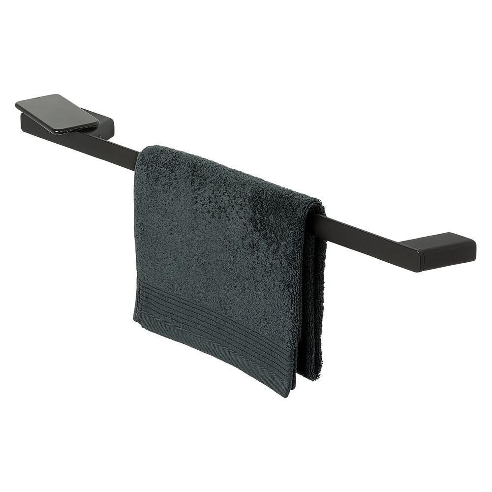 Geesa Shift Handdoekrek 80 cm met planchet Zwart