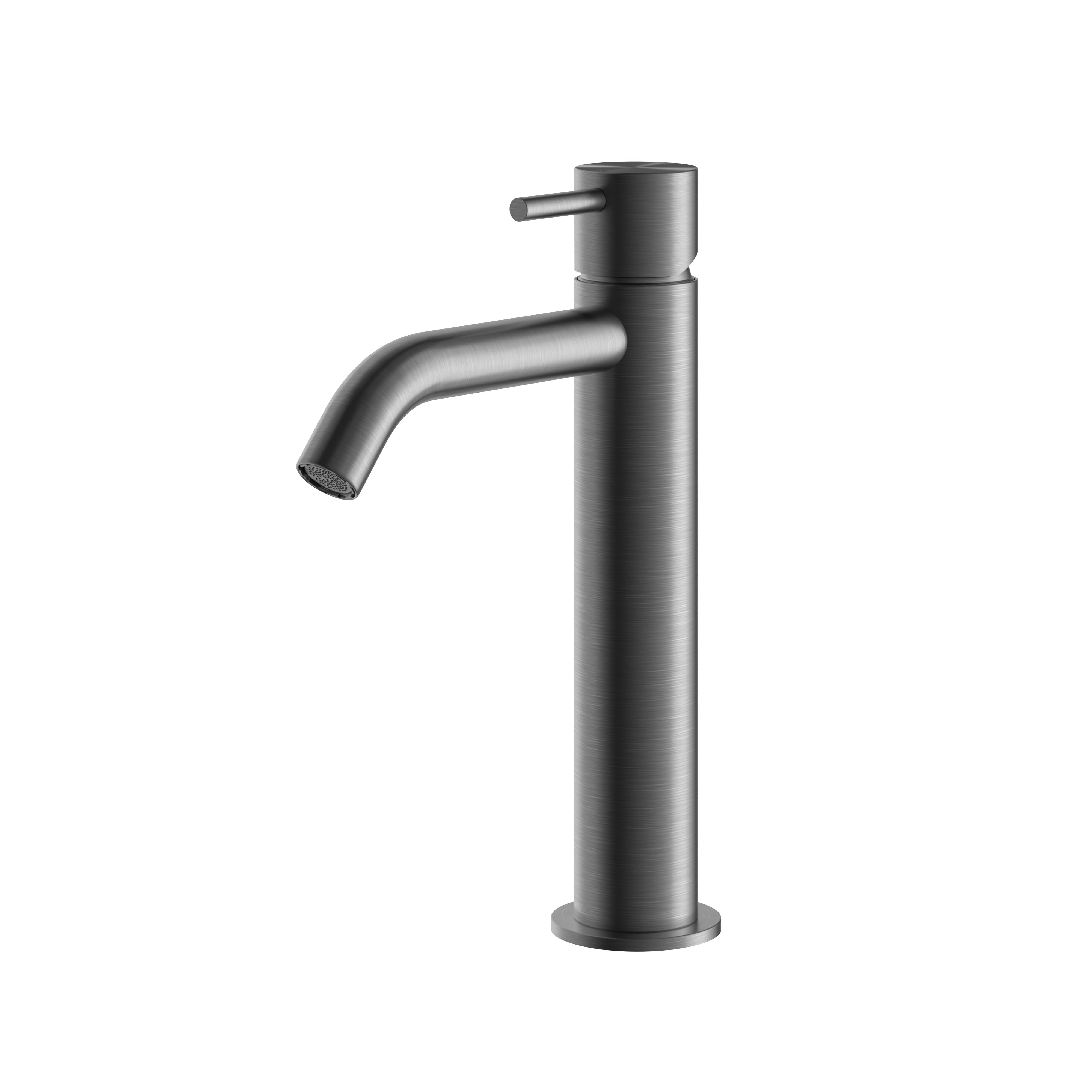 Hotbath Archie Opbouw Wastafelmengkraan Middel Geborsteld Gunmetal PVD