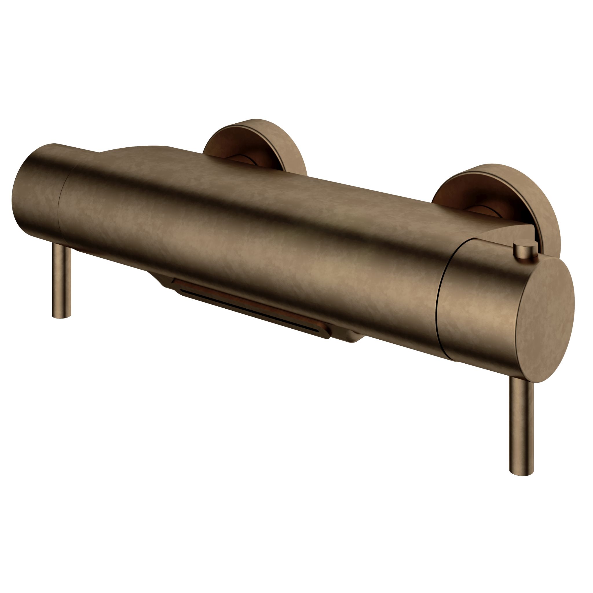Hotbath Buddy Opbouw Badthermostaatkraan Met Watervaluitloop Verouderd Messing - Living Colours