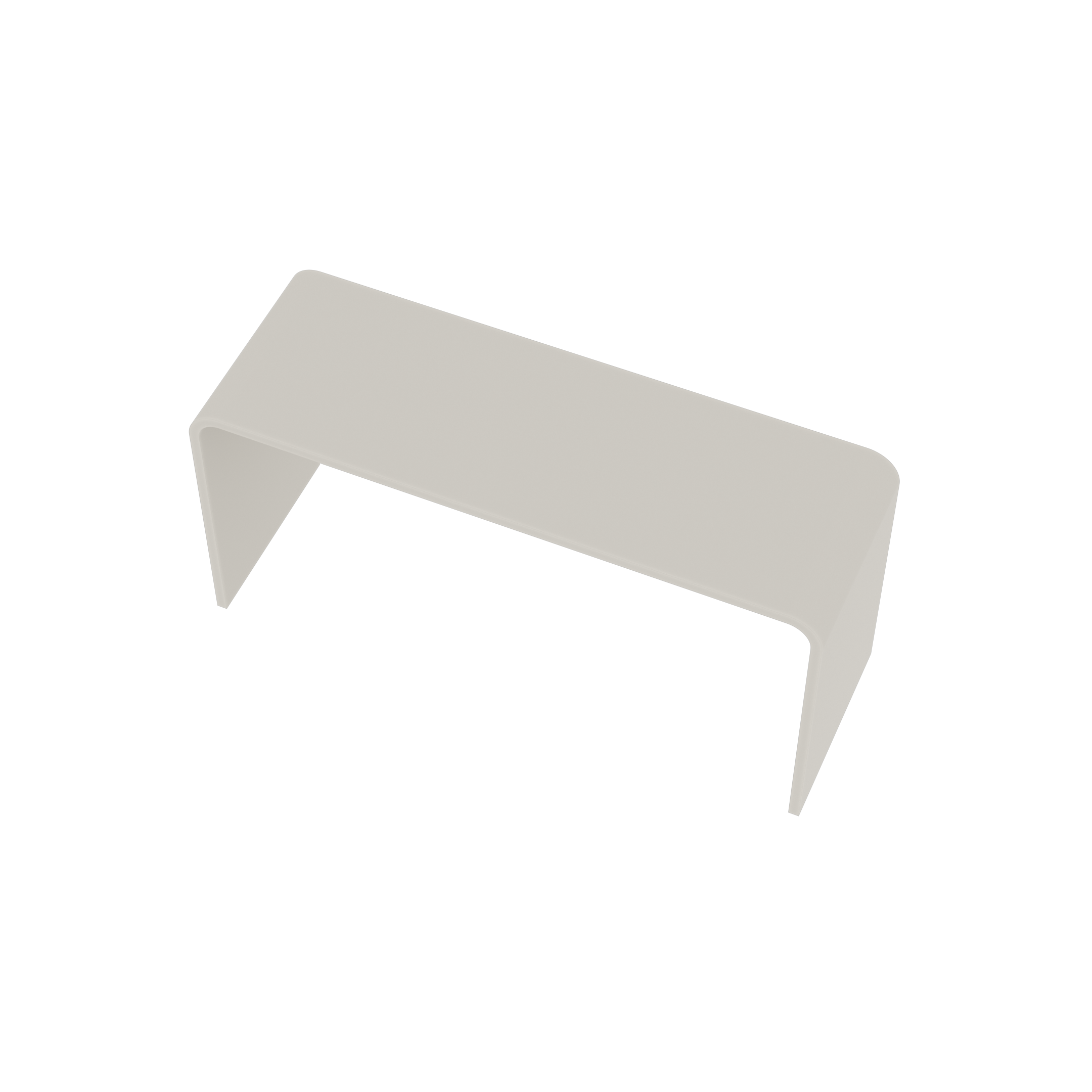 Ideavit Solidtondo Tafel 90x30x43cm Solid surface mat wit