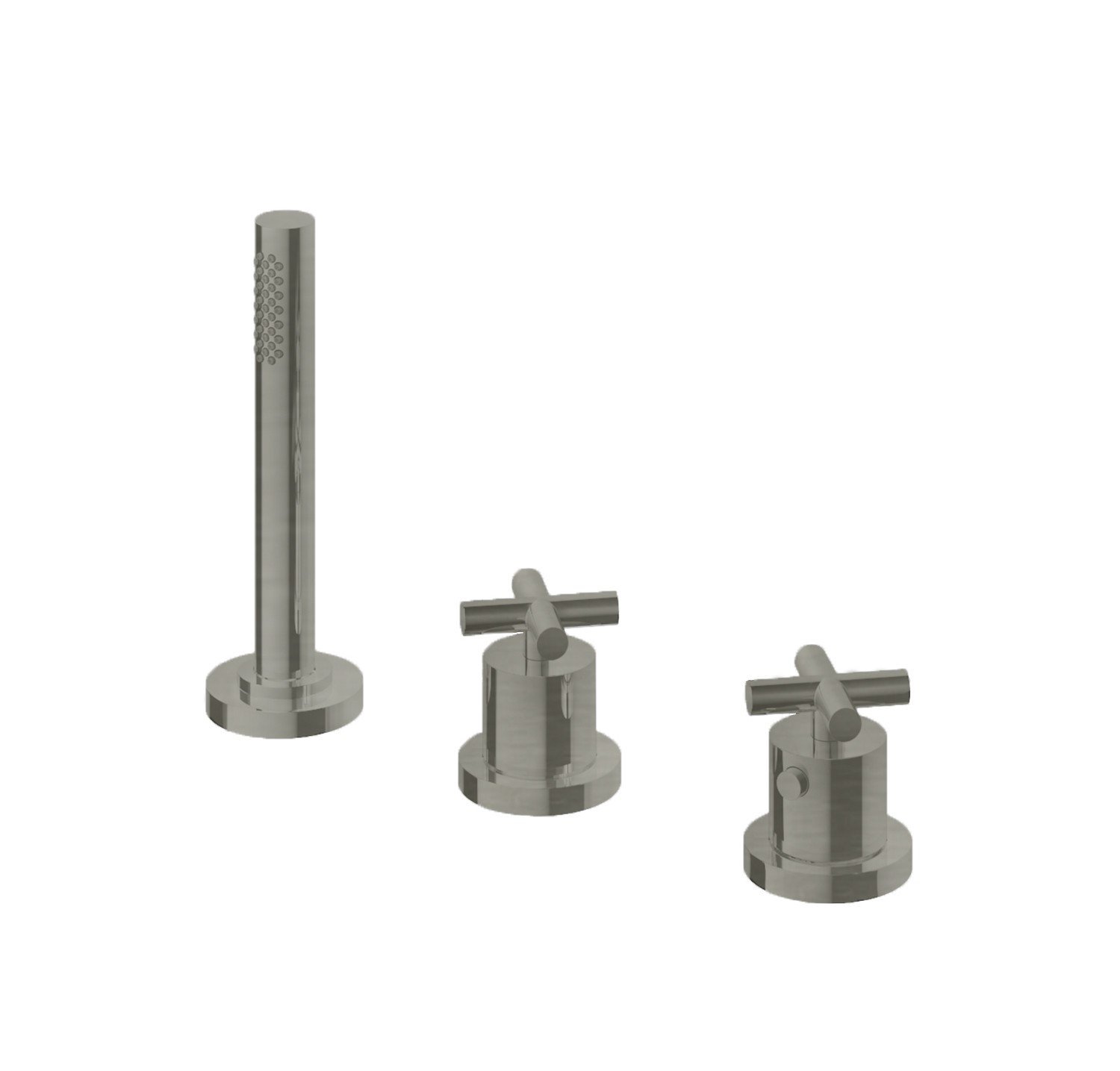 Hotbath Chap Thermostatische badrandcombinatie Geborsteld Nikkel