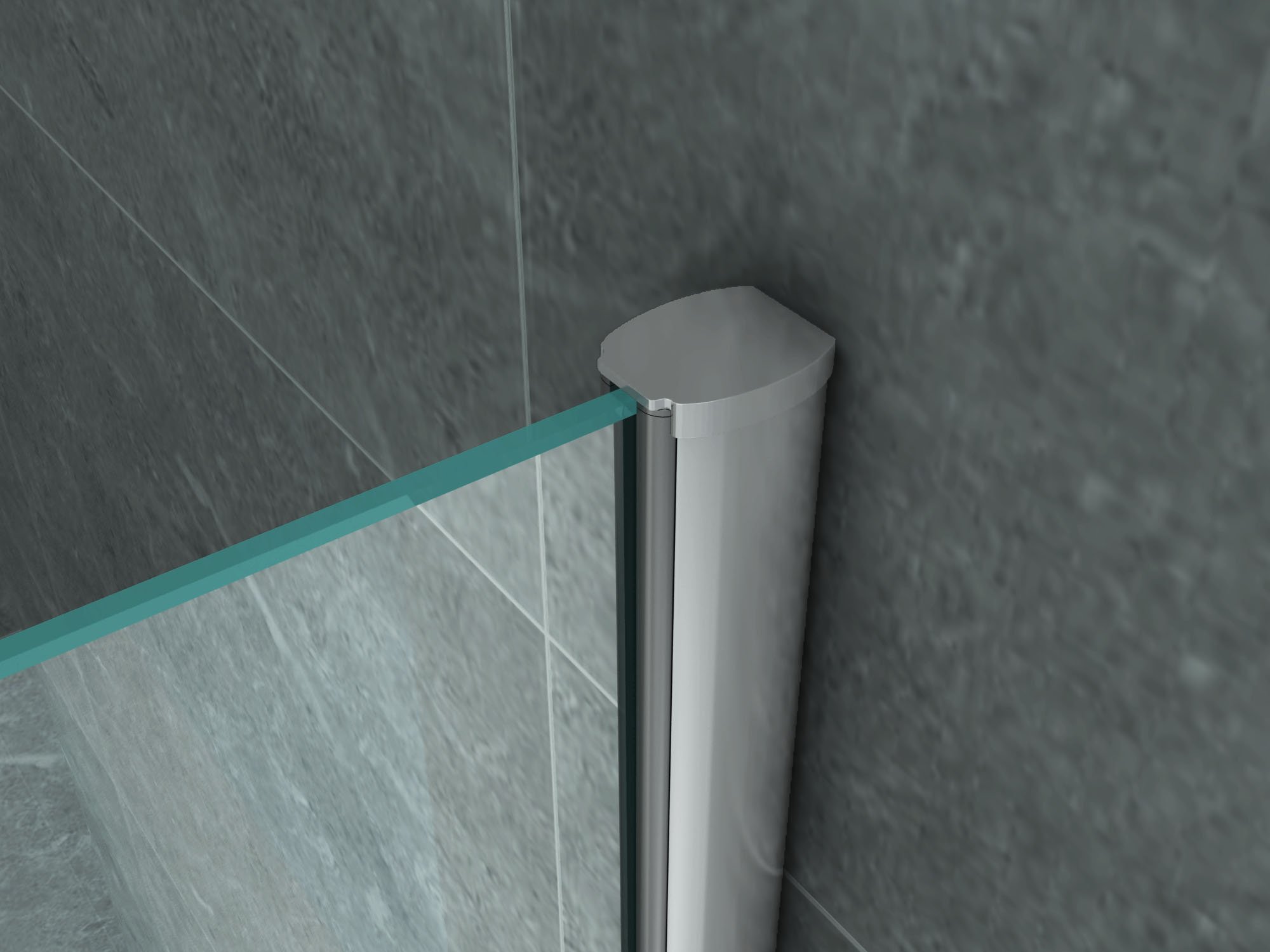 Creavit Aloni Inloopdouchewand Melkglass 8mm 80x200cm