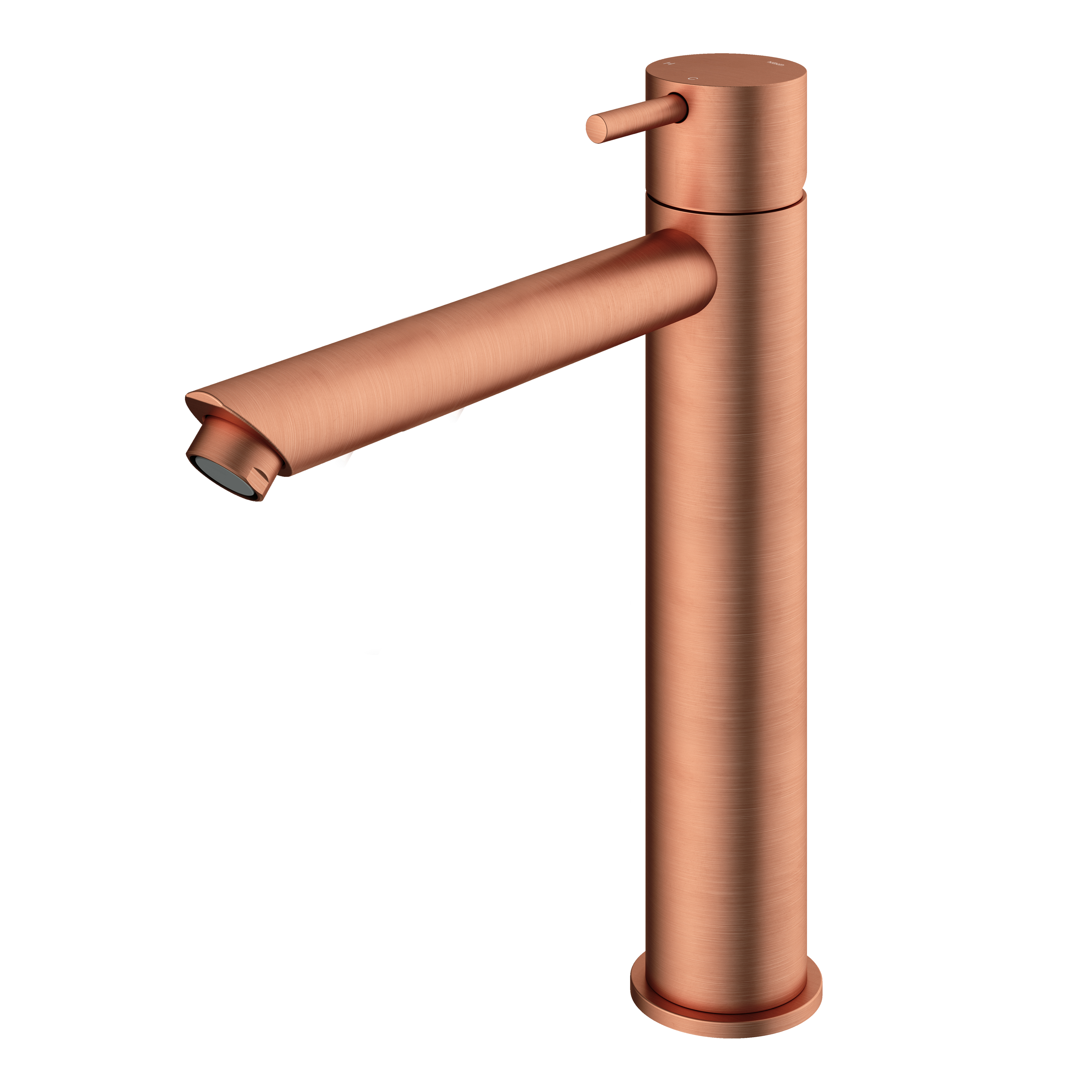 Hotbath Cobber Opbouw Hoge Wastafelmengkraan Met Rechte Uitloop Geborsteld Koper - Living Colours
