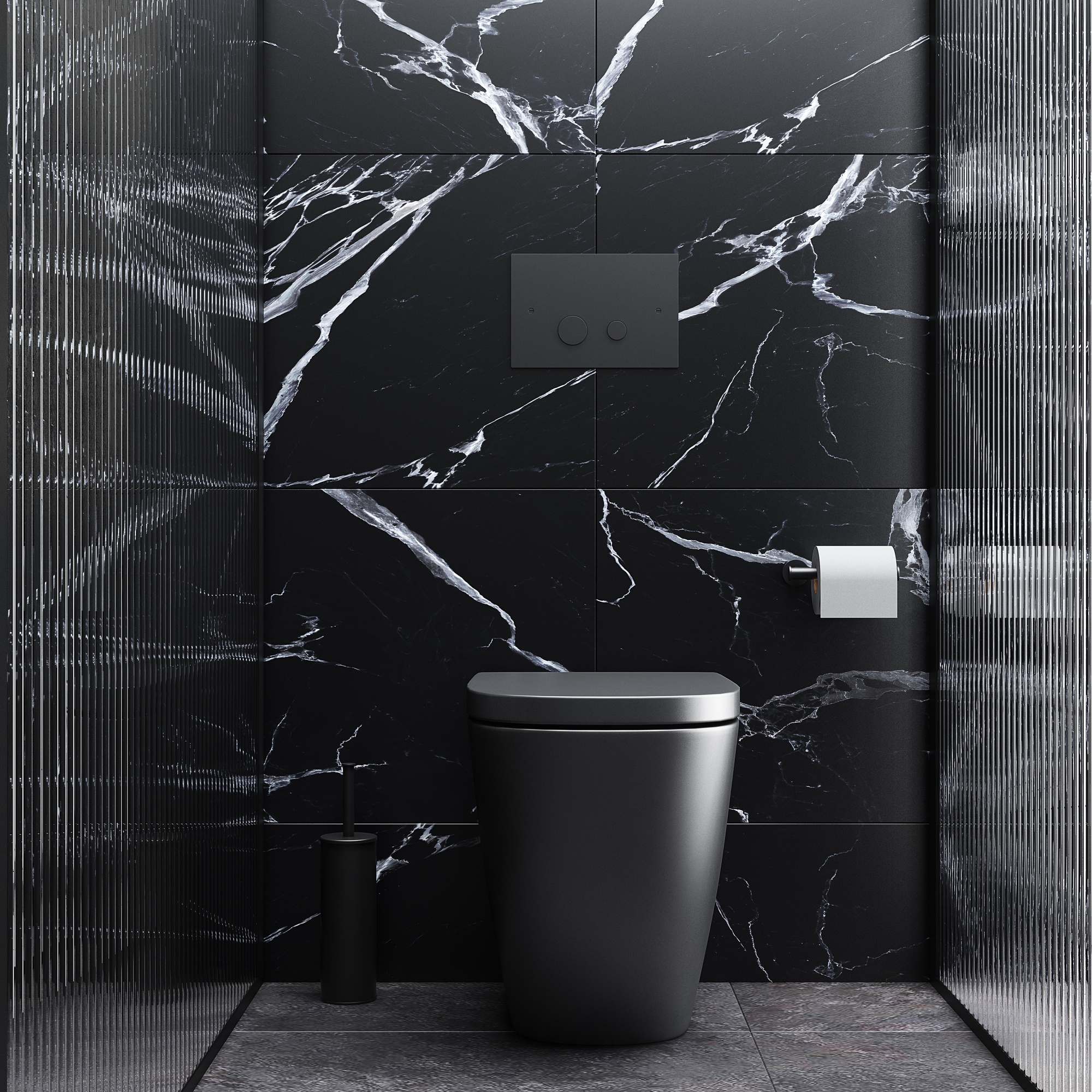 Hotbath Cobber Bedieningspaneel T.B.V. Geberit UP320 Mat Zwart