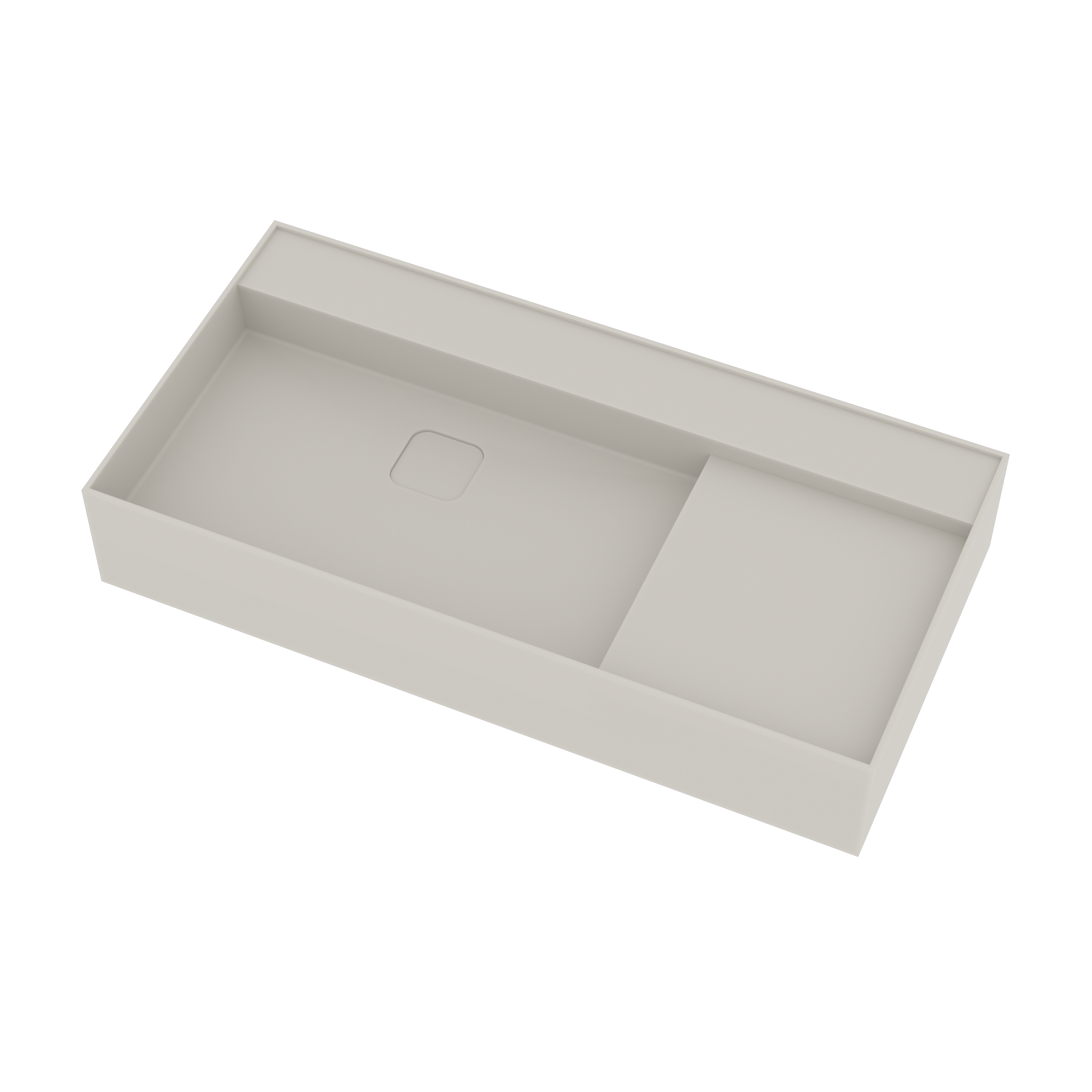 Ideavit Wastafel Solidbliss 90x45x16 cm Solid Surface 1 Plateau Mat Wit