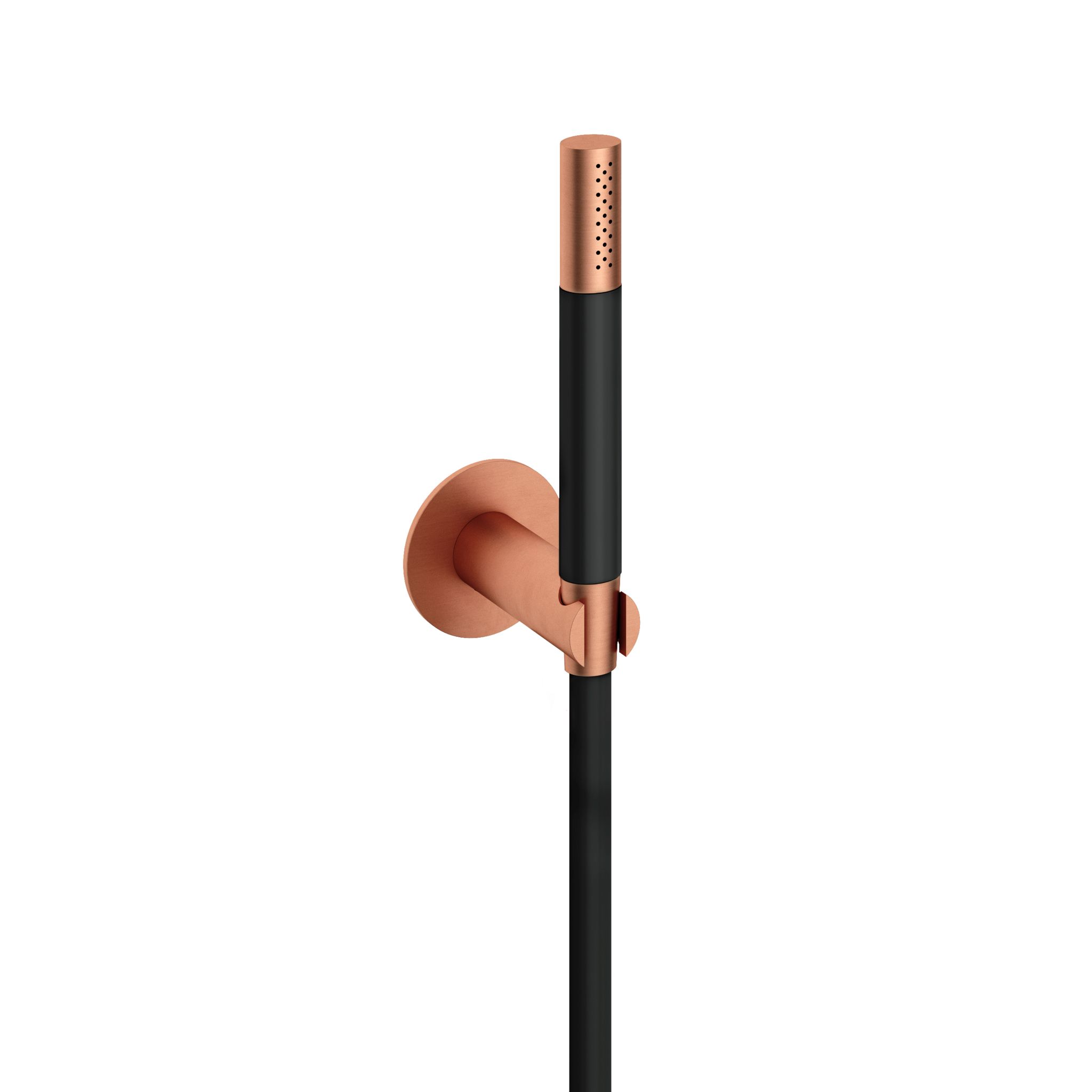 Hotbath Cobber Staafhanddouche Met Wandsteun En Doucheslang 150cm Geborsteld Koper - Living Colours