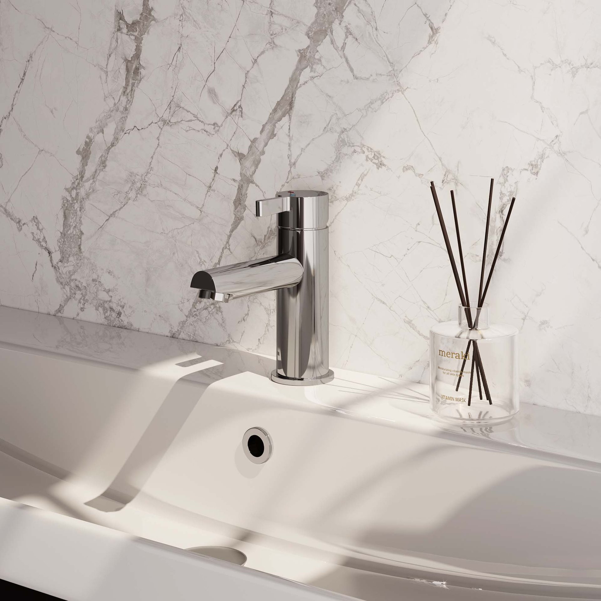 BRAUER Chrome Edition lage opbouw wastafelmengkraan model E chroom