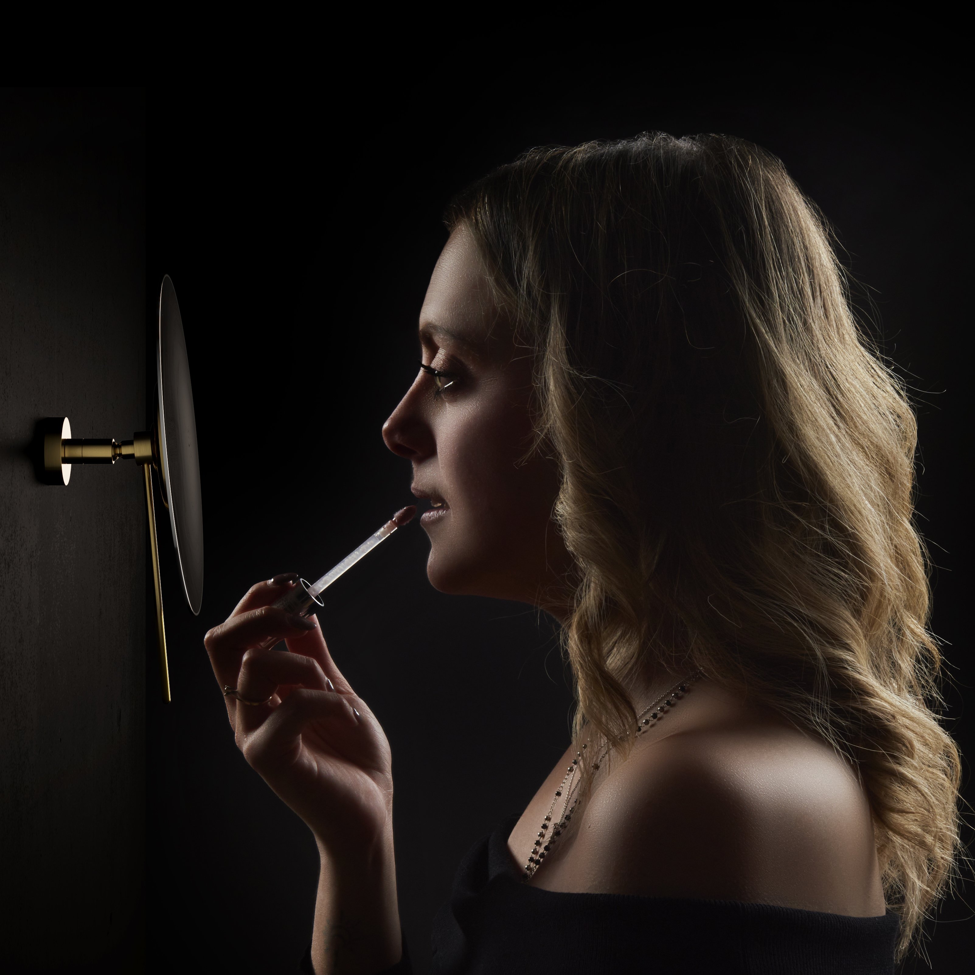 Hotbath Cobber Vergrotingsspiegel met wandmontage Geborsteld Messing PVD