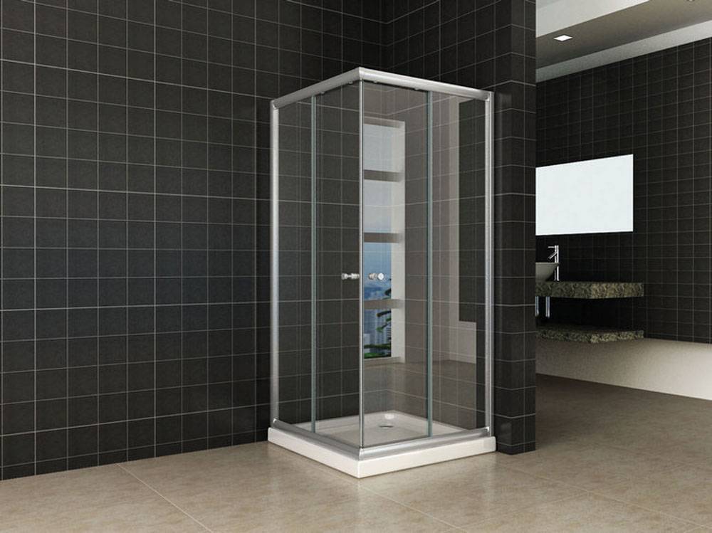 Eco Hoekinstap Douchecabine 5Mm 900X900X1900 Helder Glas
