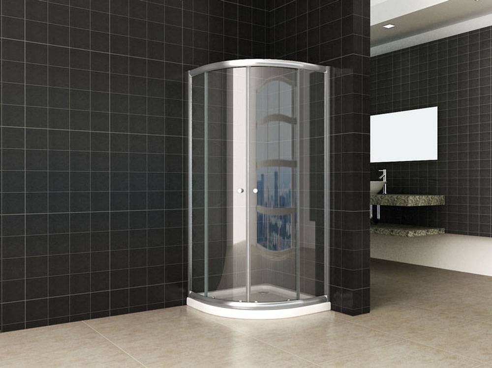 Eco 1/4 Ronde Douchecabine 5Mm 800X800X1900 Helder Glas