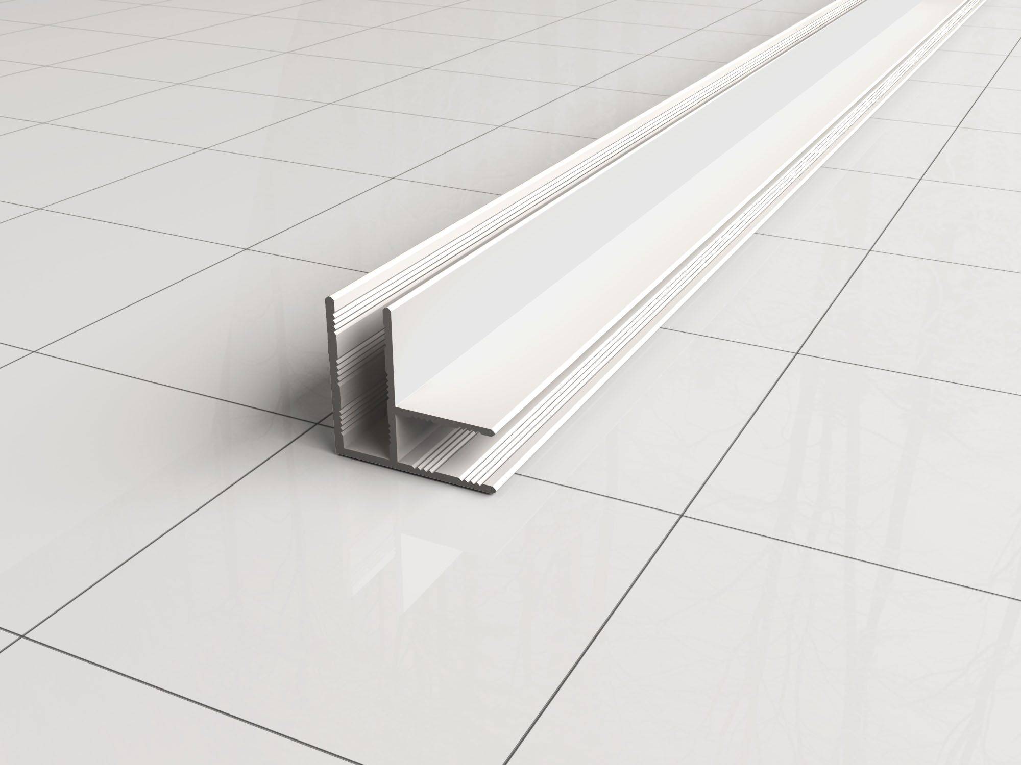 Hoekprofiel Tbv Glaswand 1Cm 200Cm Mat-Wit