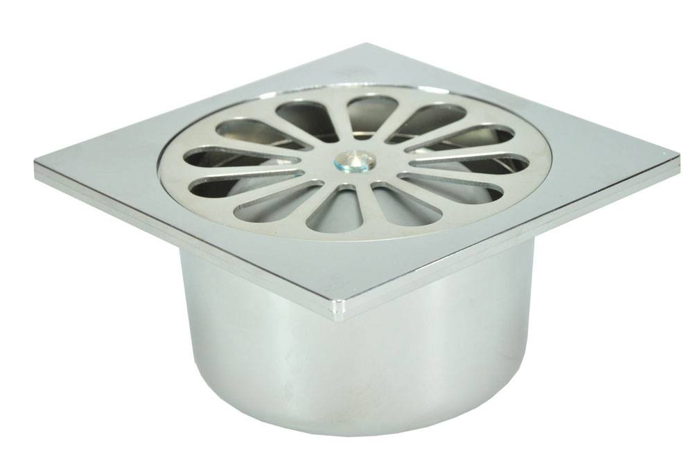 Chroom Abs Doucheput 10X10 Onder 40Mm