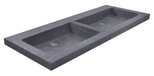 Hardstenen Meubelwast. Dubbel 120X46X5 Zo.Kr.Gat