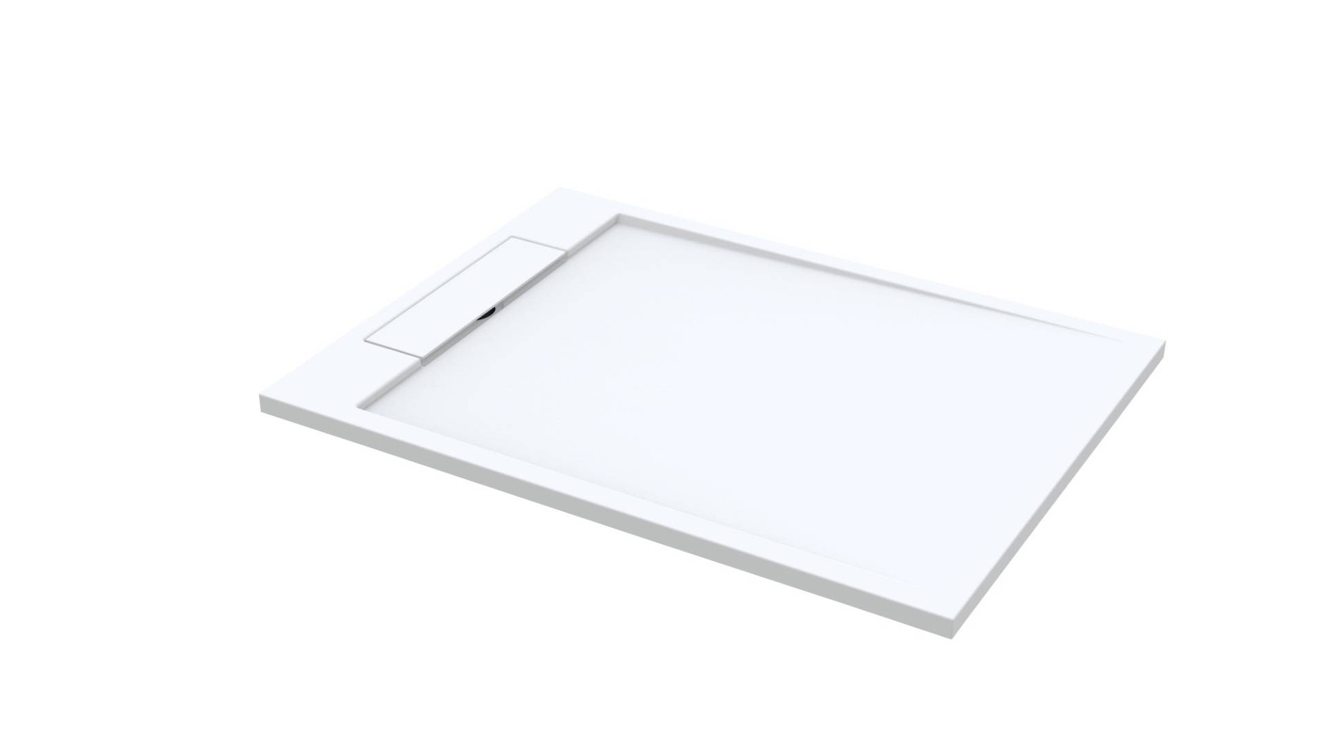 Decent Douchebak Just-Solid 140X90X4,5Cm, Mat Wit