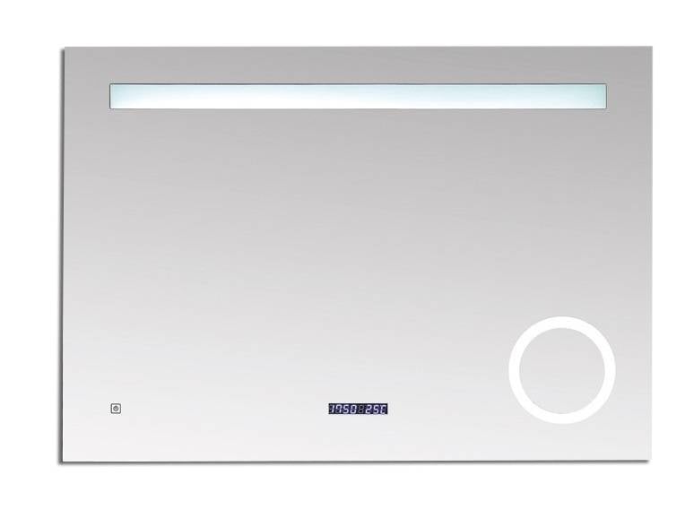 badkamerspiegel met klok