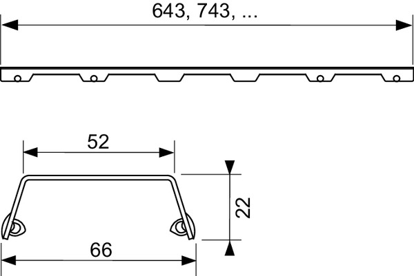 Tecedrainline Designrooster "Steel Ii", 1500 Mm, Rvs Gepolijst, Recht