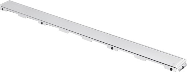 Tecedrainline Glazen Designrooster Wit, 1500 Mm, Rvs Gepolijst, Recht