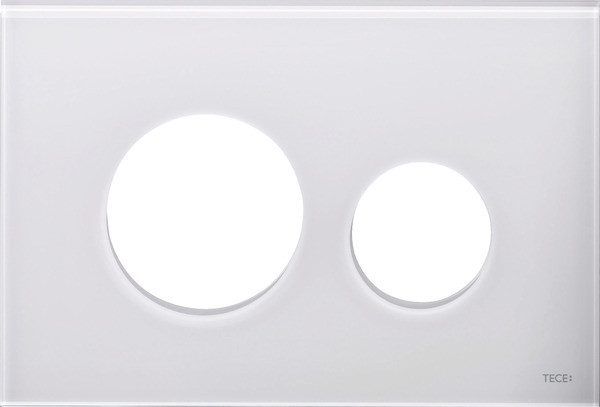 Teceloop Frontplaat Voor Wc-Bedieningsplaat, Glas Wit