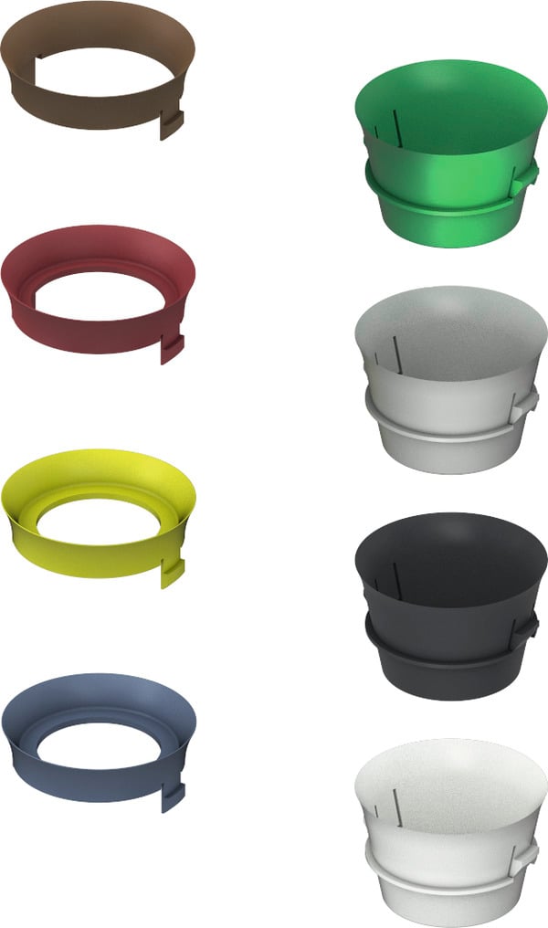 Tece-Reduceerringen-Set Voor Spoelkasten Met Een Bouwdiepte Van 13 Cm