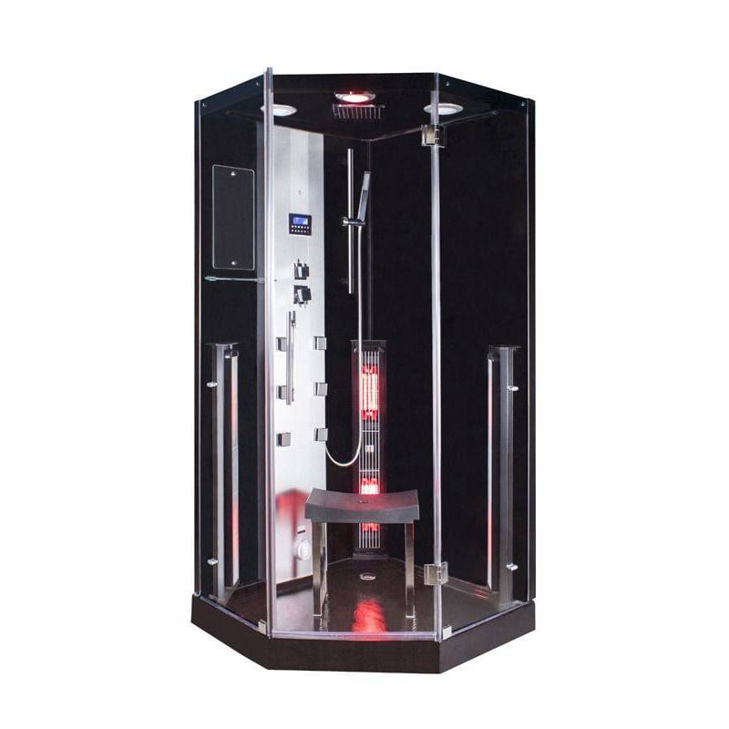 Freya Rustica Infrarood Stoomcabine 1 Persoons Vijfhoek 100X100X215 Cm