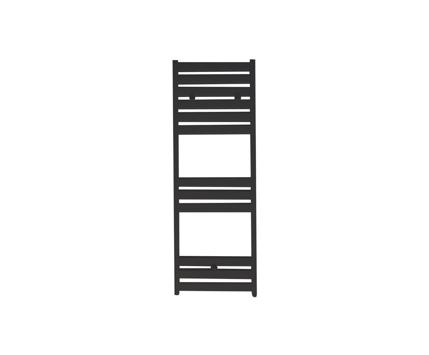 Designradiator Acqua Calda 45/120Cm 650 Watt Mat Zwart (Ral 9005) Zij- En Middenaansluiting