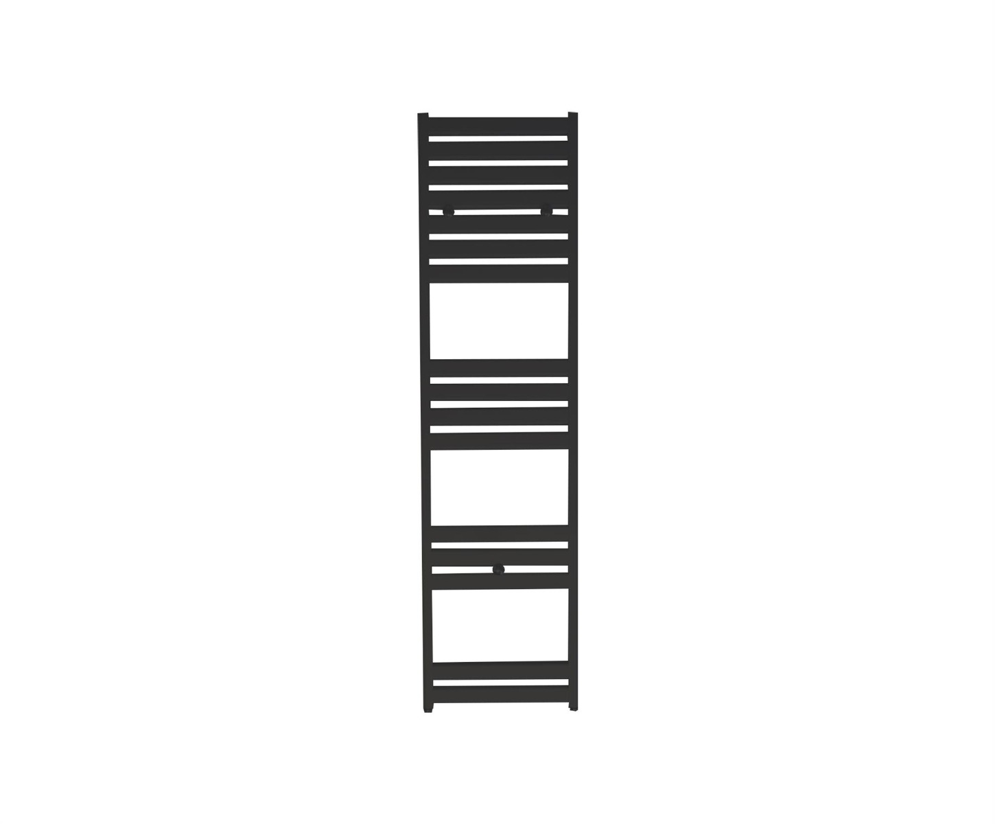 Designradiator Acqua Calda Mat Zwart Zij- en Middenaansluiting PETSA Slim 45/160