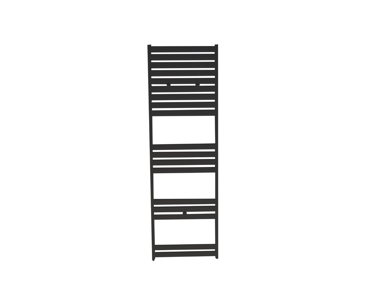 Designradiator Acqua Calda Mat Zwart Zij- en Middenaansluiting PETSA Slim 60/180