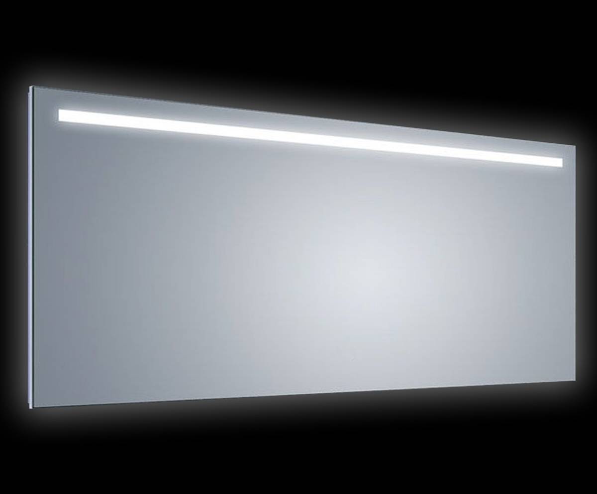 Badkamerspiegel 160x60cm Met LED Verlichting En Anti Condens donker
