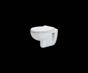 Toiletpot Hangend  Randloos Diepspoel Met Softclose Toiletbril Odet Wit voorkant
