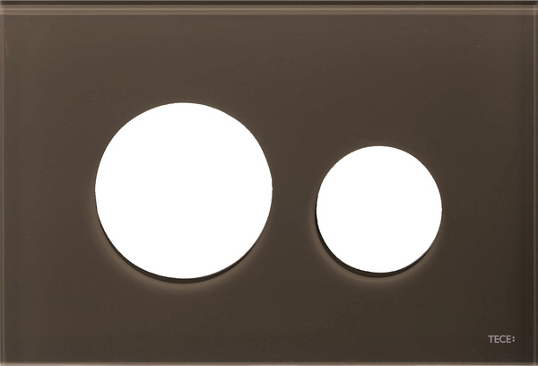 Teceloop Frontplaat Voor Wc-Bedieningsplaat, Glas Koffiebruin