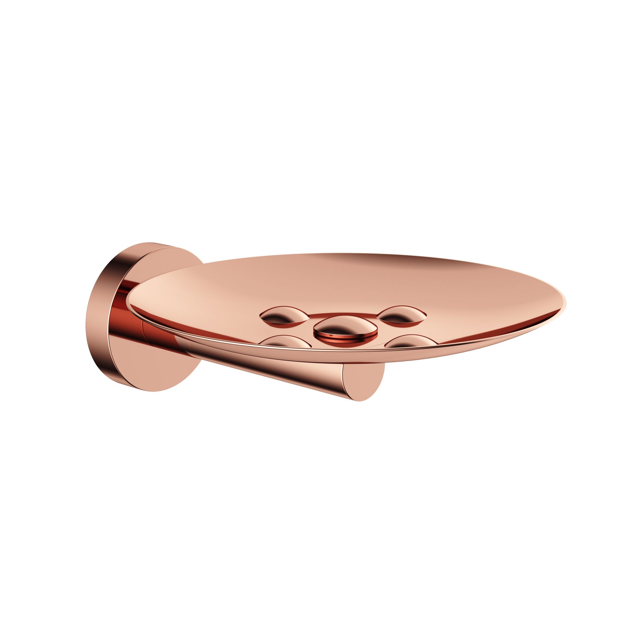 Hotbath Cobber zeepschaal wandmodel 4 x 11 x 13,3 cm, roze goud