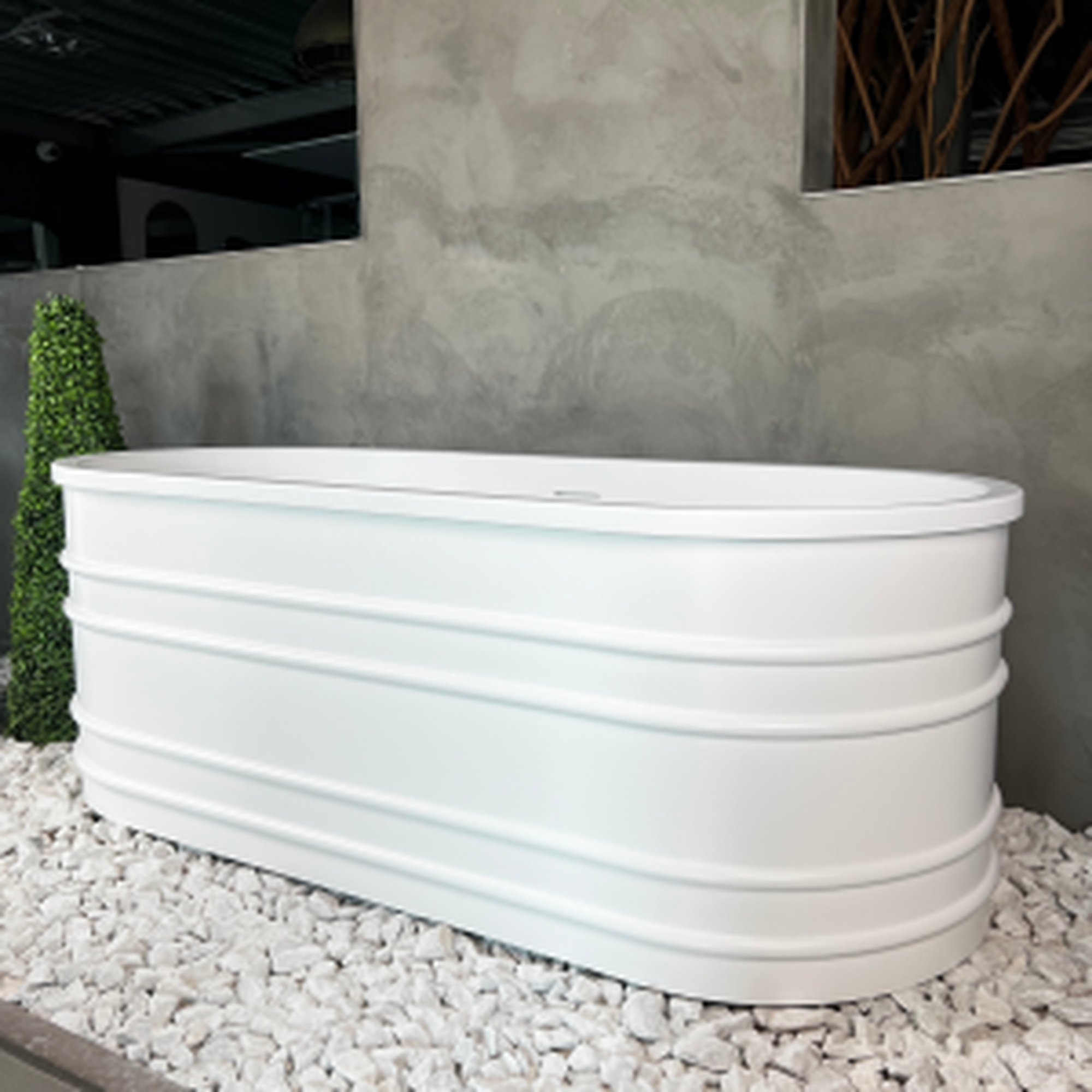 Best-Design "Drible" vrijstaand bad mat-wit 168x78x60cm