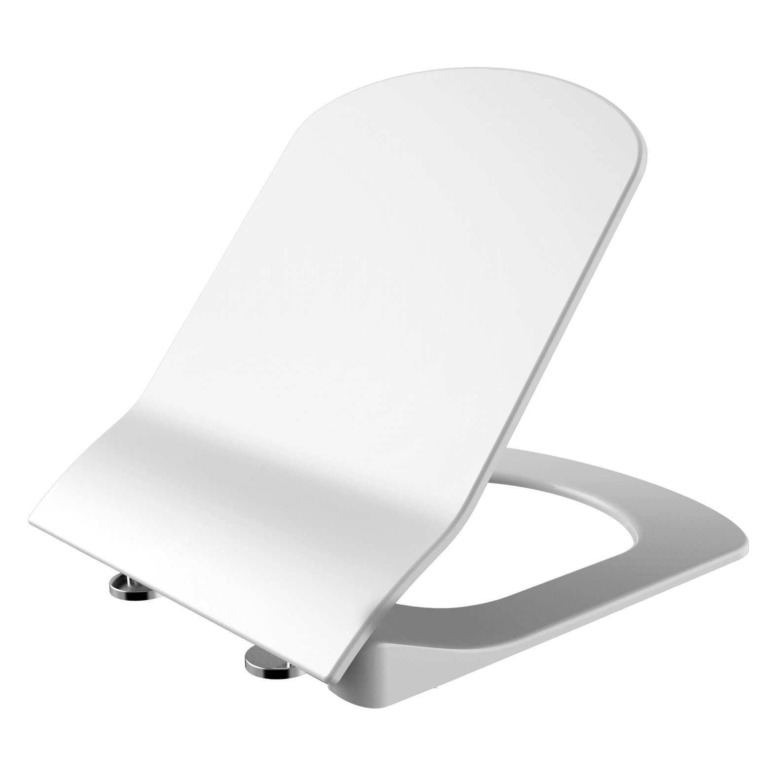 Creavit Flat Wc-Zitting Duroplast Wit, Inox Scharnieren, Softclose E