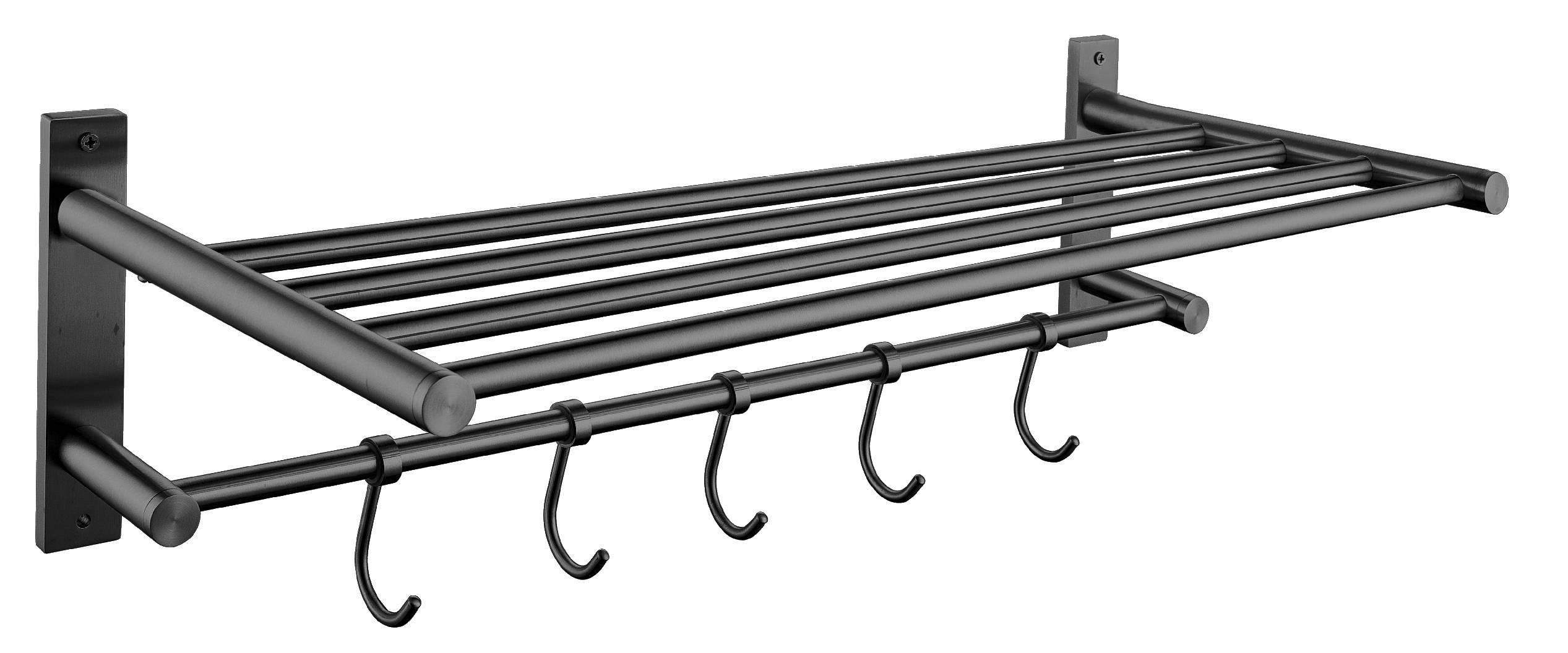 Best-Design Moya wand handdoekrek incl.ophanghaakjes gunmetal