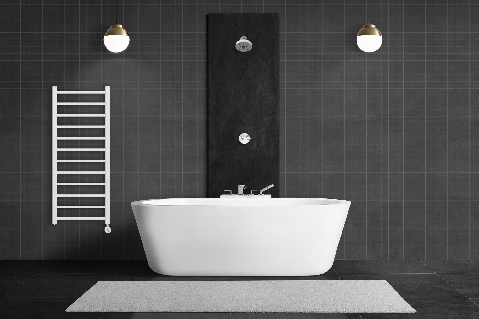Belrad Elektrische Handdoek Radiator Wit Rechts 160×50 cm 551W