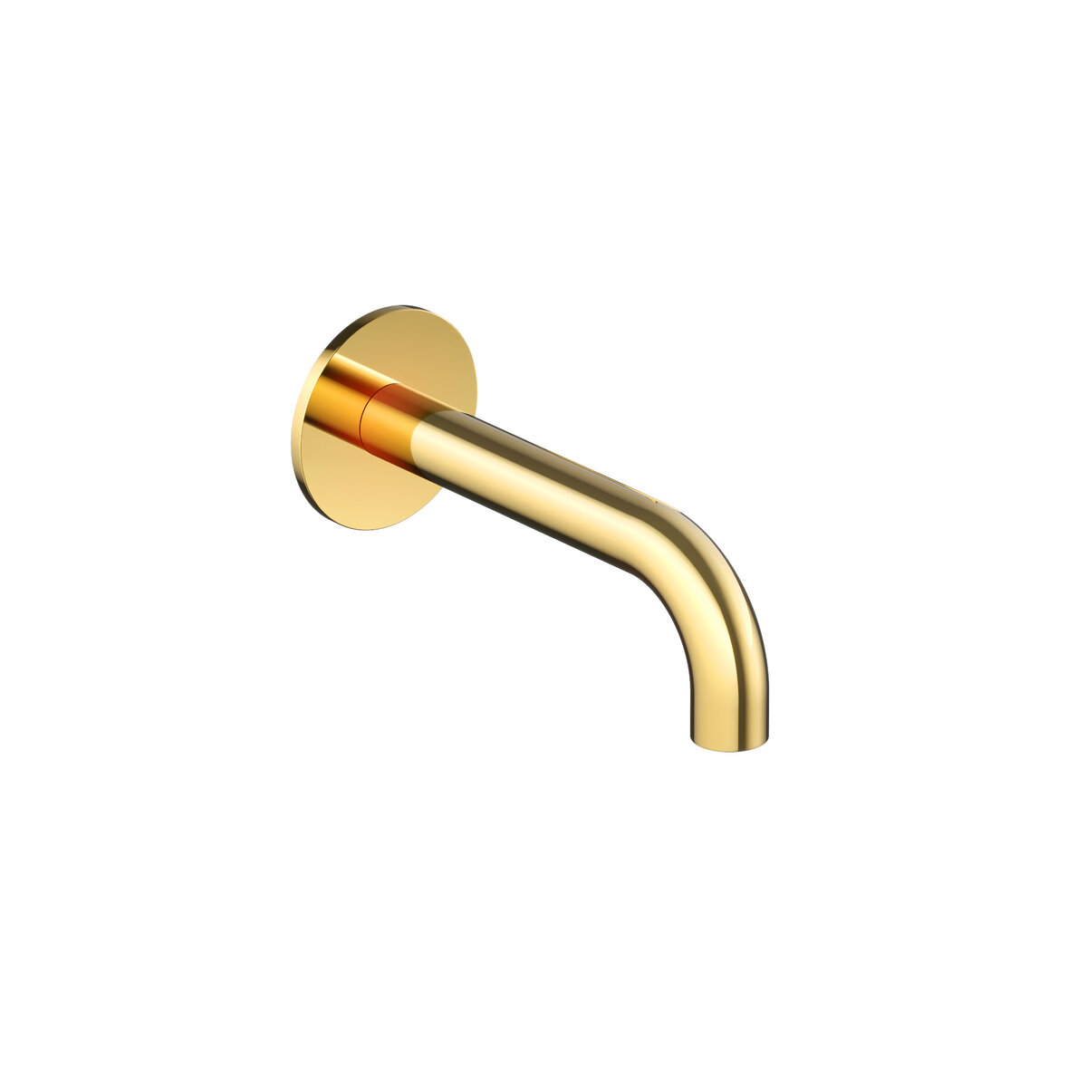 Hotbath Cobber Uitloop met rozet 15 cm Gepolijst Messing PVD