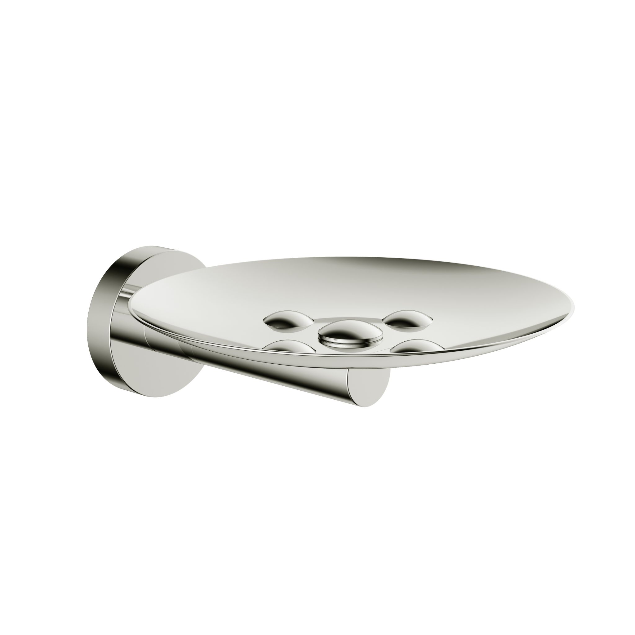 Hotbath Cobber zeepschaal wandmodel 4 x 11 x 13,3 cm, glanzend nikkel