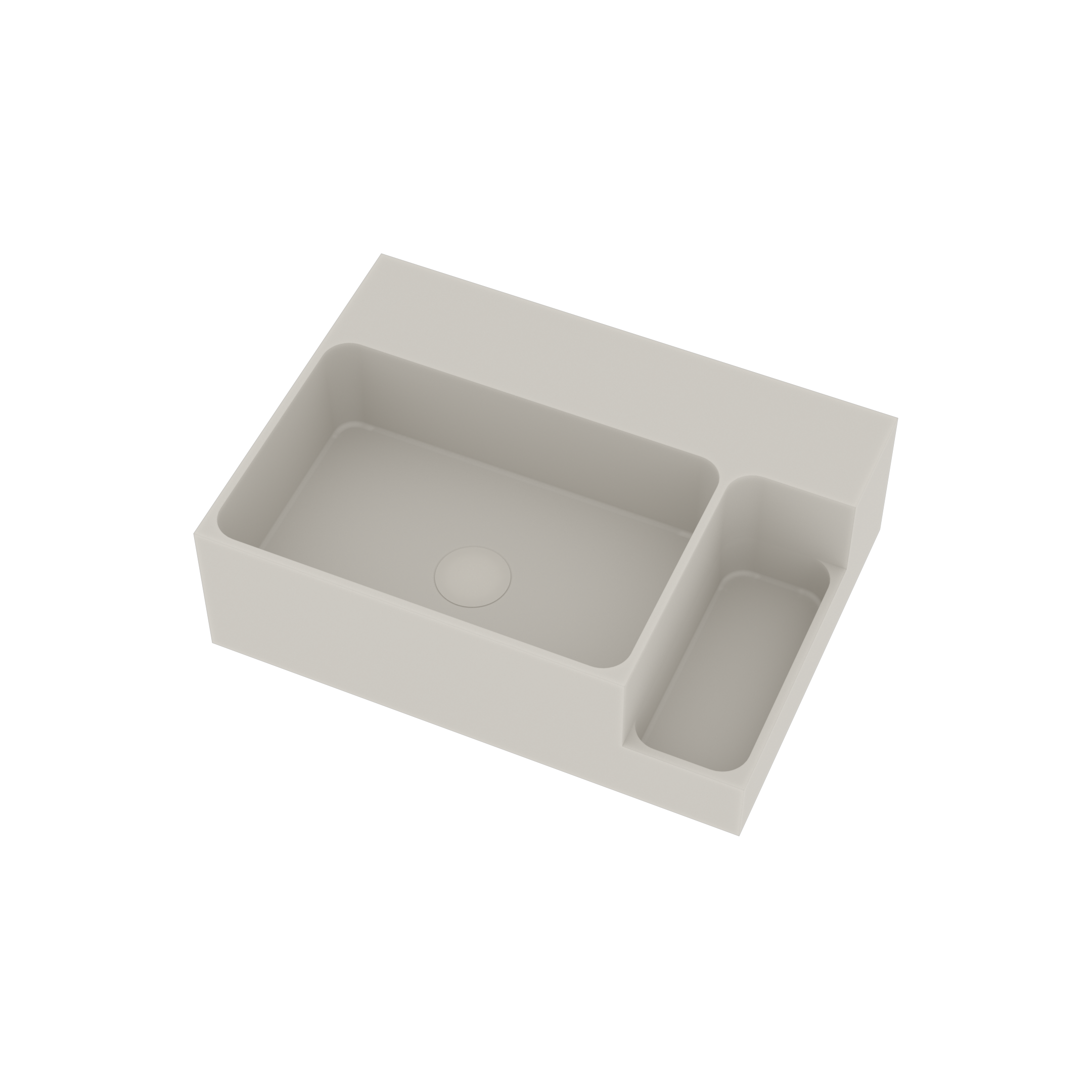 Ideavit Fontein Soliddual 1.0 50x36x15.5 cm Solid Surface Met Opbergruimte Mat Wit
