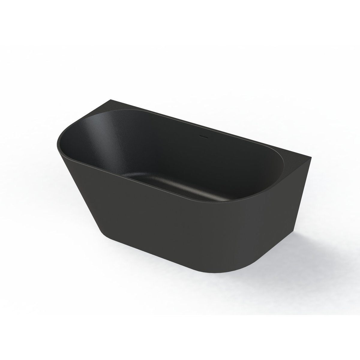 Pinto back to wall ligbad 170x73 mat zwart