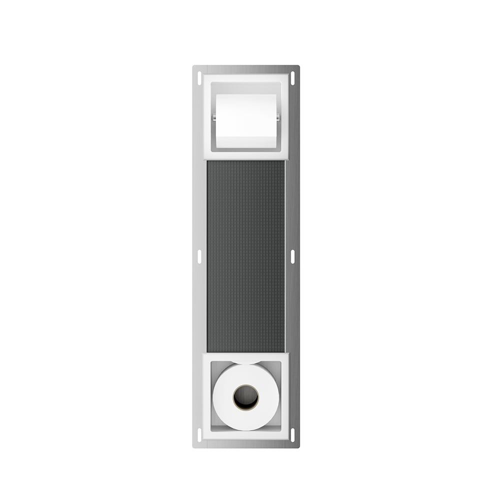 Rocko Toiletrolhouder Zonder Klep En Reserverolhouder Inbouw Mat Wit