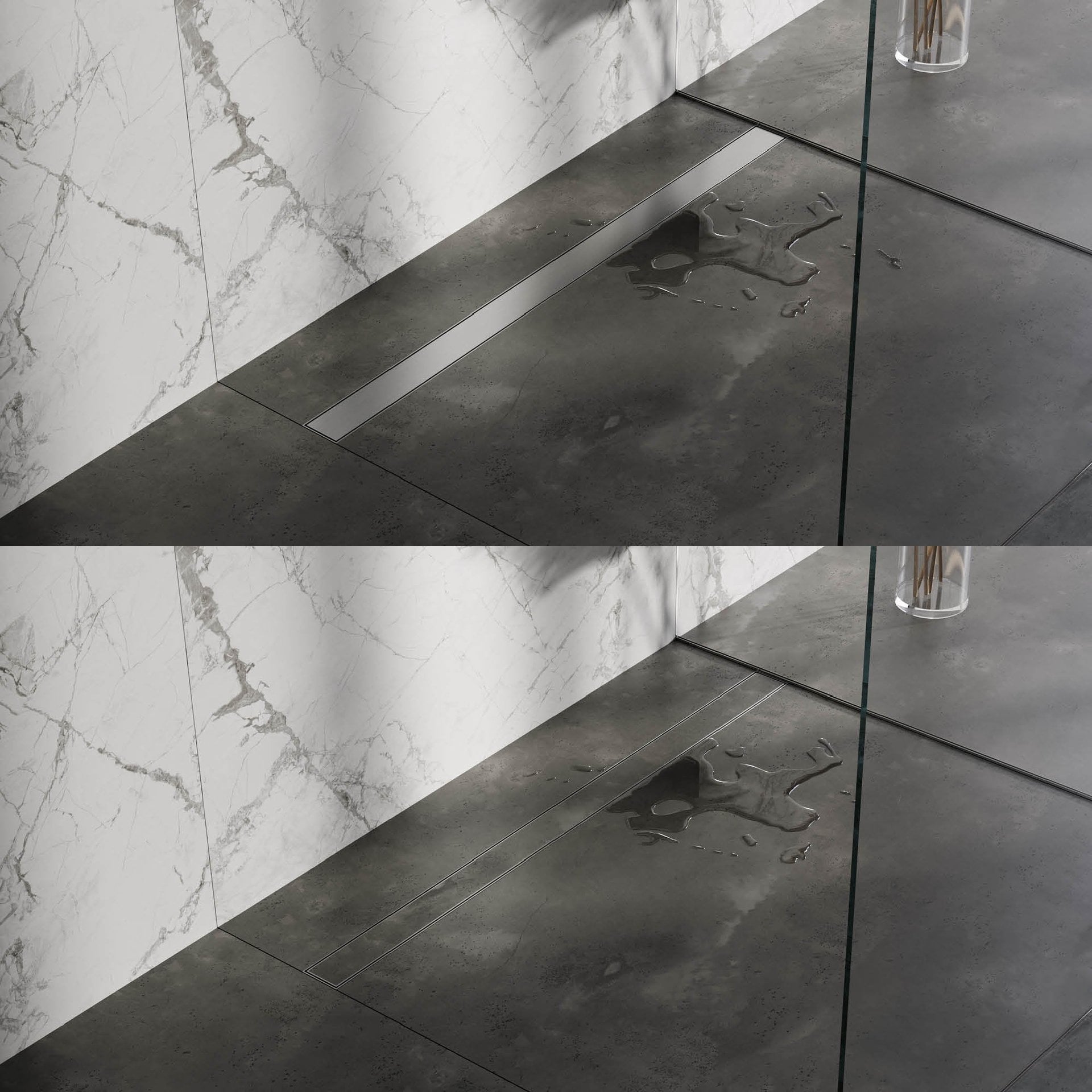 BRAUER Douchegoot met multifunctioneel rooster en flens 7 x 110 RVS geborsteld