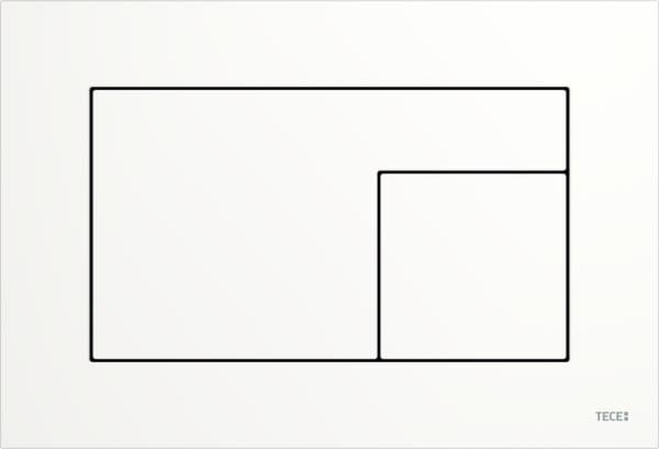 TECEvelvet WC-bedieningsplaat Voor Duospoeltechniek Wit