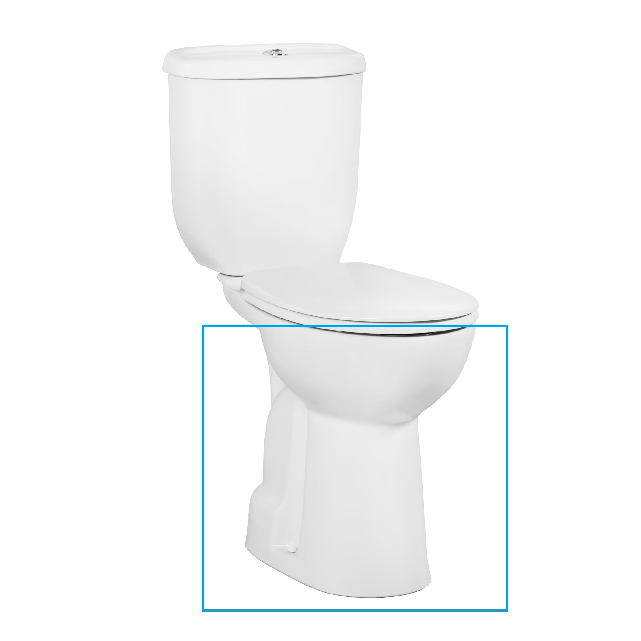 Creavit Hoog Staand-Wc Onderpot Wit Met Spoeling (Bidet), S-Trap