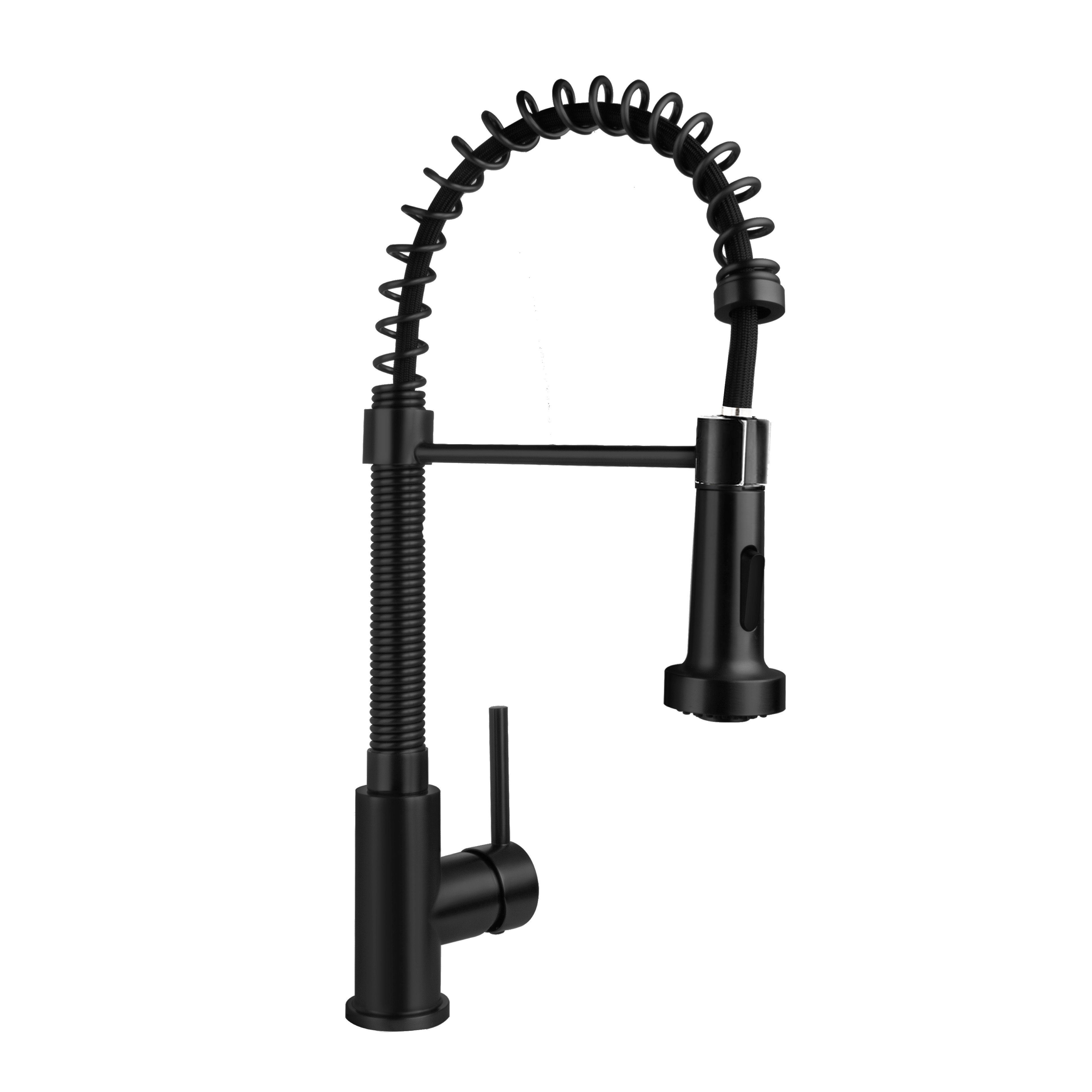 Creavit Aloni Keukenkranen Met Uittrekbare Sproeikop Mat Zwart